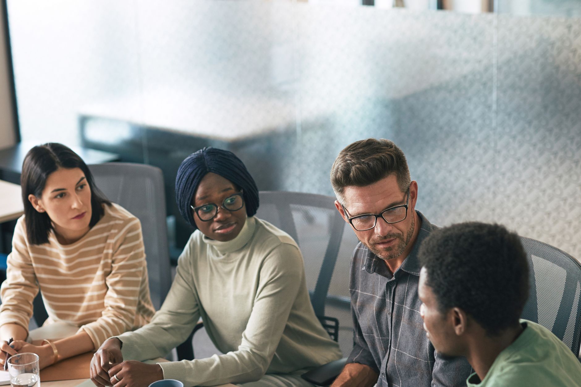 A group in a meeting room